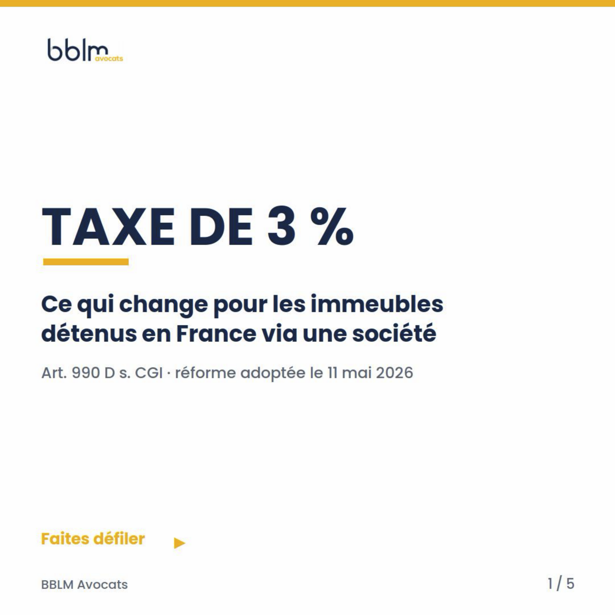 Taxe 3% - ©bblmavocats